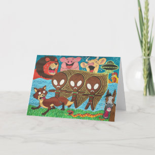 Gingerbrood Alien Kaart