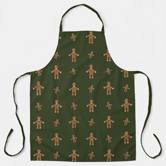 Gingerbrood All-Over Print Apron voor mannen Schort (Voorkant)