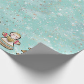 Gingerbrood Angel Kerstkoekje Cadeaupapier (Hoek)