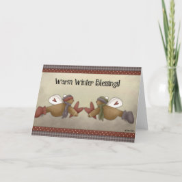 Gingerbrood Angels Warm Winter Blessings Kaart