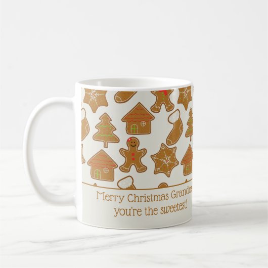 Gingerbrood Bisiscuits - Gepersonaliseerd kerstfee Koffiemok (Links)