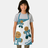 Gingerbrood Blue Sweater Holiday Kerstgeschort Schort (Insitu)