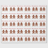 GingerBrood Boy and Girl Wrapping Paper Cadeaupapier (Vlak)
