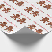GingerBrood Boy and Girl Wrapping Paper Cadeaupapier (Hoek)