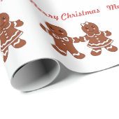 GingerBrood Boy and Girl Wrapping Paper Cadeaupapier (Rol Hoek)