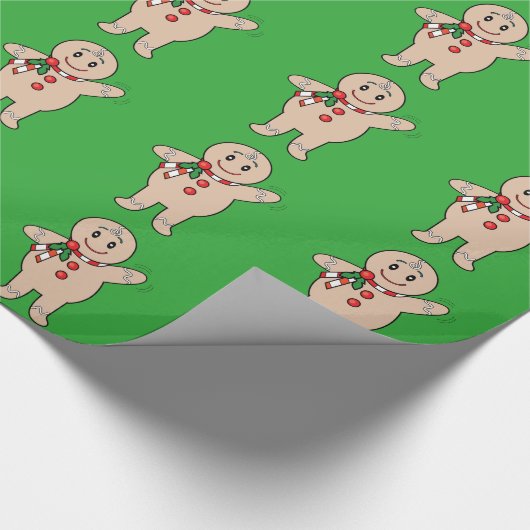 Gingerbrood Boy met Kerstmis Cadeaupapier (Hoek)