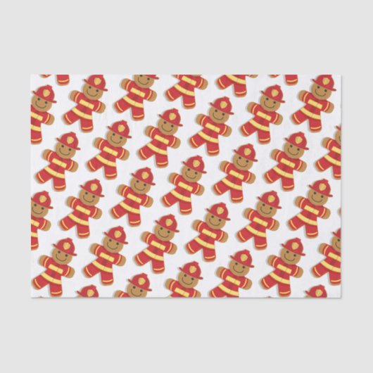 Gingerbrood brandweerman | Weefselpapier Tissuepapier (Voorkant)