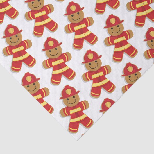 Gingerbrood brandweerman | Weefselpapier Tissuepapier (Detail)