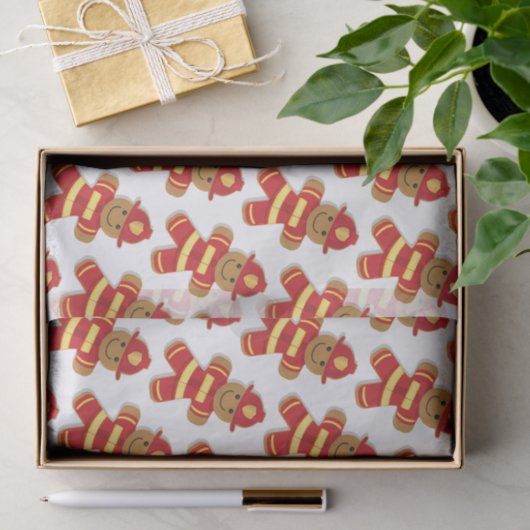 Gingerbrood brandweerman | Weefselpapier Tissuepapier (Geschenk)