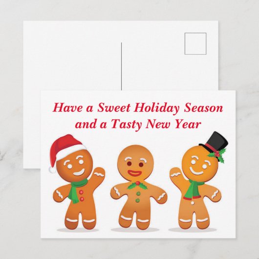 Gingerbrood Briefkaart (Voorkant / Achterkant)