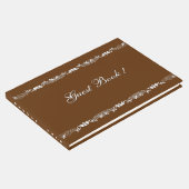Gingerbrood Bruin en White Design Guest Book Gastenboek (Hoek)