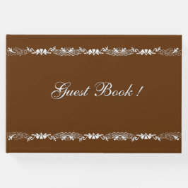 Gingerbrood Bruin en White Design Guest Book Gastenboek