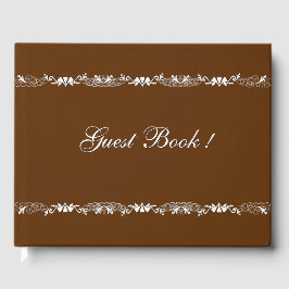Gingerbrood Bruin en White Design Guest Book Gastenboek