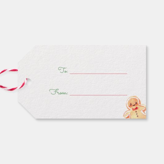 Gingerbrood Cadeaulabel (Achterkant Horizontaal)