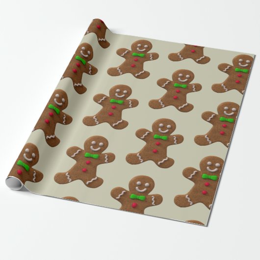 Gingerbrood Cadeaupapier (Uitgerold)