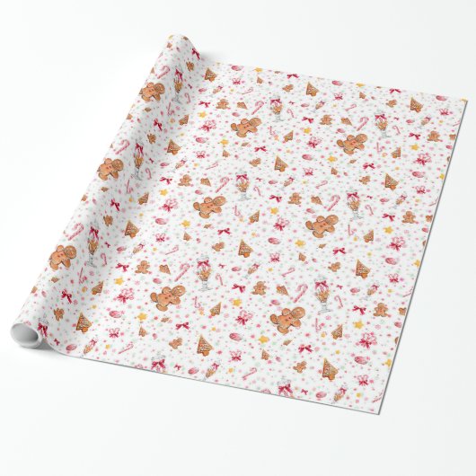 Gingerbrood Cadeaupapier (Uitgerold)