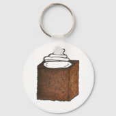 Gingerbrood Cake Slice-kerstcadeaudag Sleutelhanger (Voorkant)