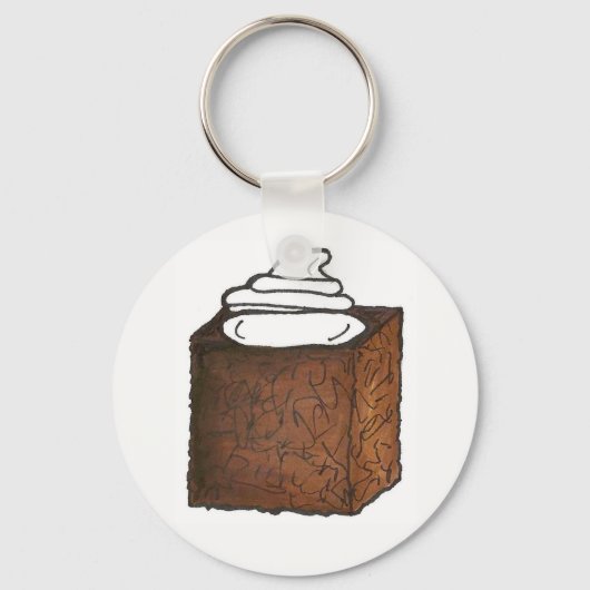 Gingerbrood Cake Slice-kerstcadeaudag Sleutelhanger (Voorkant)