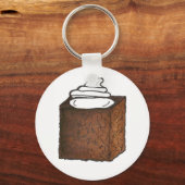 Gingerbrood Cake Slice-kerstcadeaudag Sleutelhanger (Voorkant)