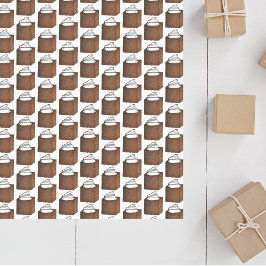 Gingerbrood Cake Slice-kerstcadeaudag Tissuepapier