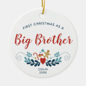 Gingerbrood Candy Cane Specialized Big Brother Keramisch Ornament (Voorkant)