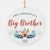 Gingerbrood Candy Cane Specialized Big Brother Keramisch Ornament (Achterkant)