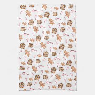 Gingerbrood, candycane vakantieketens theedoek