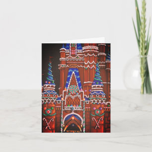 Gingerbrood Castle Holiday Card Feestdagen Kaart