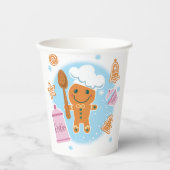 Gingerbrood Chef Paper Cups Papieren Bekers (Voorkant)