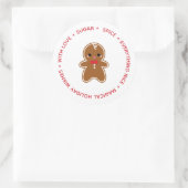 Gingerbrood CHRISTMAS koekjeswisselaar Ronde Sticker (Tas)