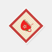 Gingerbrood Cocoa Gingham Napkins Servetten (Hoek)