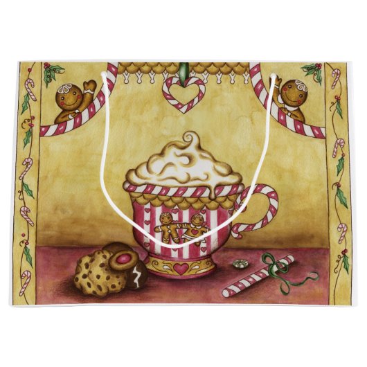 Gingerbrood Coffee Gift Bag Groot Cadeauzakje (Voorkant)