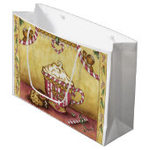 Gingerbrood Coffee Gift Bag Groot Cadeauzakje (Voorkant Gekanteld)