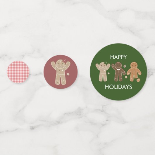 Gingerbrood Confetti voor feestdag (Voorkanten)