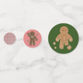 Gingerbrood Confetti voor feestdag (Achterkanten)