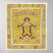 GingerBrood Cookie Art Print Poster (Voorkant)