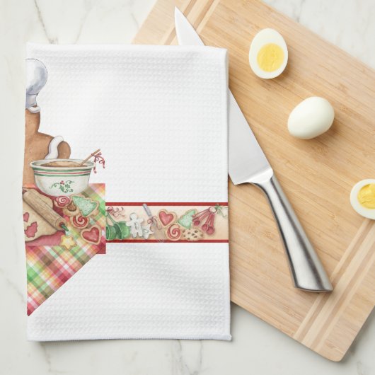 Gingerbrood Cookie Baker Chef Kitchen Towel Theedoek (Quarter Fold)