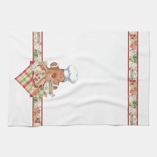 Gingerbrood Cookie Baker Chef Kitchen Towel Theedoek (Horizontaal)