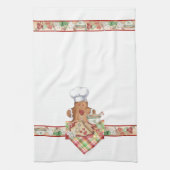 Gingerbrood Cookie Baker Chef Kitchen Towel Theedoek (Verticaal)