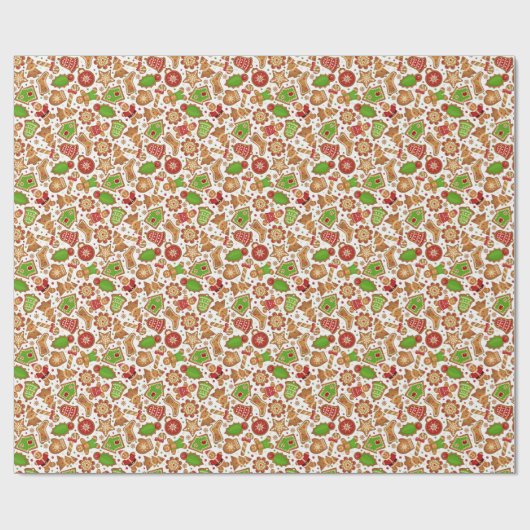 Gingerbrood Cookie Cadeaupapier (Vlak)