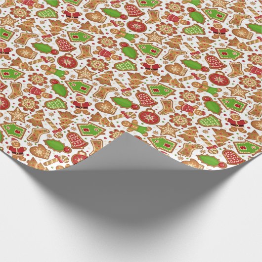 Gingerbrood Cookie Cadeaupapier (Hoek)