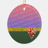 Gingerbrood Cookie Candy Cane Holiday Foto Ornam Keramisch Ornament (Links)