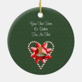 Gingerbrood Cookie Candy Cane Holiday Foto Ornam Keramisch Ornament (Achterkant)