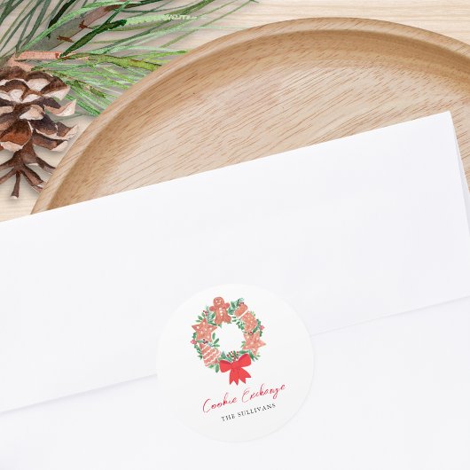 Gingerbrood Cookie Exchange Ronde Sticker