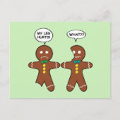 Gingerbrood Cookie Humor Green Holiday Briefkaart (Voorkant)