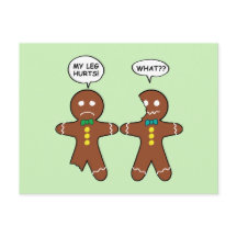 Gingerbrood Cookie Humor Green Holiday