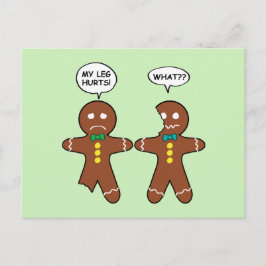 Gingerbrood Cookie Humor Green Holiday Briefkaart