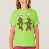 Gingerbrood Cookie Humor Green T-shirt (Voorkant)