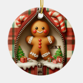 Gingerbrood Cookie Keramisch Ornament