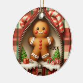 Gingerbrood Cookie Keramisch Ornament (Links)